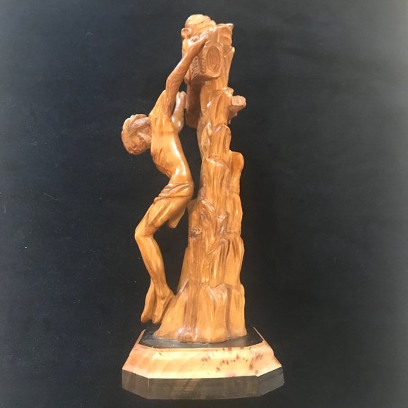 Jesus on Crucifix Cross Hand Carved Olive Wood Standing Catholic Italy - Picture 4 of 10